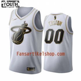 NBA Miami Heat Trikot Benutzerdefinierte Nike 2019-2020 Weiß Golden Edition Swingman - Kinder